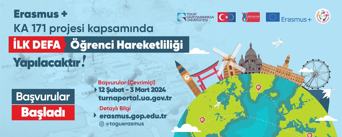 ERASMUS+ KA171 2022-2023 PROJE DÖNEMİ ÖĞRENCİ ÖĞRENİM HAREKETLİLİĞİ BAŞVURULARI BAŞLADI